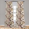 Ambesonne Floral Curtains, Neutral Colors Delicate Blooming Flowers Pattern Dreamy Blush Tone Art, Window Treatments 2 Panel Set for Living Room Bedroom, Pair of – 28″ x 63″, Hot Pink Charcoal Grey(Pale Salmon and Chocolate)