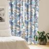 Ambesonne Floral Curtains, Neutral Colors Delicate Blooming Flowers Pattern Dreamy Blush Tone Art, Window Treatments 2 Panel Set for Living Room Bedroom, Pair of – 28″ x 63″, Hot Pink Charcoal Grey(Soft Blue Almond Ecru)
