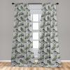 Ambesonne Floral Curtains, Neutral Colors Delicate Blooming Flowers Pattern Dreamy Blush Tone Art, Window Treatments 2 Panel Set for Living Room Bedroom, Pair of – 28″ x 63″, Hot Pink Charcoal Grey(Apple Green Quartz Grey)