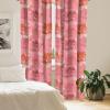 Ambesonne Floral Curtains, Neutral Colors Delicate Blooming Flowers Pattern Dreamy Blush Tone Art, Window Treatments 2 Panel Set for Living Room Bedroom, Pair of – 28″ x 63″, Hot Pink Charcoal Grey(Dark Coral Pale Peach)