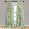Ambesonne Floral Curtains, Neutral Colors Delicate Blooming Flowers Pattern Dreamy Blush Tone Art, Window Treatments 2 Panel Set for Living Room Bedroom, Pair of – 28″ x 63″, Hot Pink Charcoal Grey(Almond Green Dried Rose)