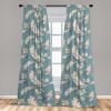 Ambesonne Floral Curtains, Neutral Colors Delicate Blooming Flowers Pattern Dreamy Blush Tone Art, Window Treatments 2 Panel Set for Living Room Bedroom, Pair of – 28″ x 63″, Hot Pink Charcoal Grey(Dark Sky Blue Tan)