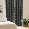 Ambesonne Floral Design Curtains, Traditional Damask Flower Pattern Geometric Neutral Boho Artwork, Window Treatments 2 Panel Set for Living Room Bedroom, Pair of – 28″ x 95″, Cobalt Blue and White(Charcoal Grey Grey Teal)