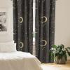 Ambesonne Floral Design Curtains, Traditional Damask Flower Pattern Geometric Neutral Boho Artwork, Window Treatments 2 Panel Set for Living Room Bedroom, Pair of – 28″ x 95″, Cobalt Blue and White(Charcoal Grey Pale Yellow)