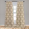 Ambesonne Floral Design Curtains, Traditional Damask Flower Pattern Geometric Neutral Boho Artwork, Window Treatments 2 Panel Set for Living Room Bedroom, Pair of – 28″ x 95″, Cobalt Blue and White(Ecru and White)