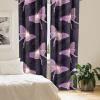 Ambesonne Floral Design Curtains, Traditional Damask Flower Pattern Geometric Neutral Boho Artwork, Window Treatments 2 Panel Set for Living Room Bedroom, Pair of – 28″ x 95″, Cobalt Blue and White(Pale Lilac Dark Purple)