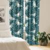 Ambesonne Floral Design Curtains, Traditional Damask Flower Pattern Geometric Neutral Boho Artwork, Window Treatments 2 Panel Set for Living Room Bedroom, Pair of – 28″ x 95″, Cobalt Blue and White(Almond Green Petrol Blue)