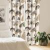 Ambesonne Floral Design Curtains, Traditional Damask Flower Pattern Geometric Neutral Boho Artwork, Window Treatments 2 Panel Set for Living Room Bedroom, Pair of – 28″ x 95″, Cobalt Blue and White(Camel Cream Charcoal Grey)