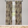Ambesonne Floral Design Curtains, Traditional Damask Flower Pattern Geometric Neutral Boho Artwork, Window Treatments 2 Panel Set for Living Room Bedroom, Pair of – 28″ x 95″, Cobalt Blue and White(Cocoa Dark Taupe Grey)