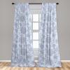 Ambesonne Floral Design Curtains, Traditional Damask Flower Pattern Geometric Neutral Boho Artwork, Window Treatments 2 Panel Set for Living Room Bedroom, Pair of – 28″ x 95″, Cobalt Blue and White(Pale Ceil Blue Mauve)
