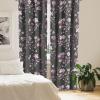 Ambesonne Floral Design Curtains, Traditional Damask Flower Pattern Geometric Neutral Boho Artwork, Window Treatments 2 Panel Set for Living Room Bedroom, Pair of – 28″ x 95″, Cobalt Blue and White(Mauve Rose Charcoal Grey)