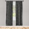 Ambesonne Floral Design Curtains, Traditional Damask Flower Pattern Geometric Neutral Boho Artwork, Window Treatments 2 Panel Set for Living Room Bedroom, Pair of – 28″ x 95″, Cobalt Blue and White(Charcoal Grey Grey Teal)