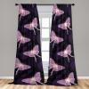 Ambesonne Floral Design Curtains, Traditional Damask Flower Pattern Geometric Neutral Boho Artwork, Window Treatments 2 Panel Set for Living Room Bedroom, Pair of – 28″ x 95″, Cobalt Blue and White(Pale Lilac Dark Purple)