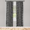 Ambesonne Floral Design Curtains, Traditional Damask Flower Pattern Geometric Neutral Boho Artwork, Window Treatments 2 Panel Set for Living Room Bedroom, Pair of – 28″ x 95″, Cobalt Blue and White(Charcoal Grey and Pale Grey)