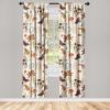 Ambesonne Floral Design Curtains, Traditional Damask Flower Pattern Geometric Neutral Boho Artwork, Window Treatments 2 Panel Set for Living Room Bedroom, Pair of – 28″ x 95″, Cobalt Blue and White(Cream Vermilion Camel)