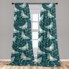 Ambesonne Floral Design Curtains, Traditional Damask Flower Pattern Geometric Neutral Boho Artwork, Window Treatments 2 Panel Set for Living Room Bedroom, Pair of – 28″ x 95″, Cobalt Blue and White(Almond Green Petrol Blue)
