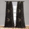 Ambesonne Floral Design Curtains, Traditional Damask Flower Pattern Geometric Neutral Boho Artwork, Window Treatments 2 Panel Set for Living Room Bedroom, Pair of – 28″ x 95″, Cobalt Blue and White(Charcoal Grey Pale Yellow)