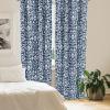 Ambesonne Floral Design Curtains, Traditional Damask Flower Pattern Geometric Neutral Boho Artwork, Window Treatments 2 Panel Set for Living Room Bedroom, Pair of – 28″ x 95″, Cobalt Blue and White(Cobalt Blue and White)