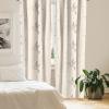 Ambesonne Floral Design Curtains, Traditional Damask Flower Pattern Geometric Neutral Boho Artwork, Window Treatments 2 Panel Set for Living Room Bedroom, Pair of – 28″ x 95″, Cobalt Blue and White(Cream Pale Grey)