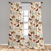 Ambesonne Floral Design Curtains, Traditional Damask Flower Pattern Geometric Neutral Boho Artwork, Window Treatments 2 Panel Set for Living Room Bedroom, Pair of – 28″ x 95″, Cobalt Blue and White(Cream Vermilion Camel)