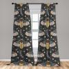 Ambesonne Floral Design Curtains, Traditional Damask Flower Pattern Geometric Neutral Boho Artwork, Window Treatments 2 Panel Set for Living Room Bedroom, Pair of – 28″ x 95″, Cobalt Blue and White(Mustard Purpleblue)