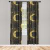 Ambesonne Floral Design Curtains, Traditional Damask Flower Pattern Geometric Neutral Boho Artwork, Window Treatments 2 Panel Set for Living Room Bedroom, Pair of – 28″ x 95″, Cobalt Blue and White(Pale Earth Yellow Mustard)