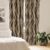 Ambesonne Floral Design Curtains, Traditional Damask Flower Pattern Geometric Neutral Boho Artwork, Window Treatments 2 Panel Set for Living Room Bedroom, Pair of – 28″ x 95″, Cobalt Blue and White(Cocoa Dark Taupe Grey)