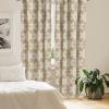 Ambesonne Floral Design Curtains, Traditional Damask Flower Pattern Geometric Neutral Boho Artwork, Window Treatments 2 Panel Set for Living Room Bedroom, Pair of – 28″ x 95″, Cobalt Blue and White(Ecru and White)