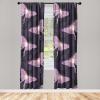 Ambesonne Floral Design Curtains, Traditional Damask Flower Pattern Geometric Neutral Boho Artwork, Window Treatments 2 Panel Set for Living Room Bedroom, Pair of – 28″ x 95″, Cobalt Blue and White(Pale Lilac Dark Purple)