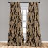 Ambesonne Floral Design Curtains, Traditional Damask Flower Pattern Geometric Neutral Boho Artwork, Window Treatments 2 Panel Set for Living Room Bedroom, Pair of – 28″ x 95″, Cobalt Blue and White(Cocoa Dark Taupe Grey)