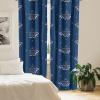 Ambesonne Floral Design Curtains, Traditional Damask Flower Pattern Geometric Neutral Boho Artwork, Window Treatments 2 Panel Set for Living Room Bedroom, Pair of – 28″ x 95″, Cobalt Blue and White(Cobalt Blue Pale Eggshell)