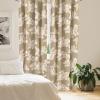 Ambesonne Floral Design Curtains, Traditional Damask Flower Pattern Geometric Neutral Boho Artwork, Window Treatments 2 Panel Set for Living Room Bedroom, Pair of – 28″ x 95″, Cobalt Blue and White(Eggshell Pastel Brown)