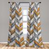 Ambesonne Floral Design Curtains, Tropical Themed Neutral Colors Boho Flowers Vintage with Leafy Art, Window Treatments 2 Panel Set for Living Room Bedroom, Pair of – 28″ x 63″, Dark Coral Pale Grey(Pale Caramel Grey and White)