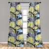 Ambesonne Floral Design Curtains, Tropical Themed Neutral Colors Boho Flowers Vintage with Leafy Art, Window Treatments 2 Panel Set for Living Room Bedroom, Pair of – 28″ x 63″, Dark Coral Pale Grey(Avocado Green Ceil Blue)