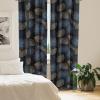 Ambesonne Floral Design Curtains, Tropical Themed Neutral Colors Boho Flowers Vintage with Leafy Art, Window Treatments 2 Panel Set for Living Room Bedroom, Pair of – 28″ x 63″, Dark Coral Pale Grey(Dark Indigo and Amber)