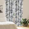 Ambesonne Floral Design Curtains, Tropical Themed Neutral Colors Boho Flowers Vintage with Leafy Art, Window Treatments 2 Panel Set for Living Room Bedroom, Pair of – 28″ x 63″, Dark Coral Pale Grey(Slate Brown Pale Grey)