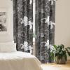 Ambesonne Floral Design Curtains, Tropical Themed Neutral Colors Boho Flowers Vintage with Leafy Art, Window Treatments 2 Panel Set for Living Room Bedroom, Pair of – 28″ x 63″, Dark Coral Pale Grey(White Dark Grey)