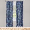 Ambesonne Floral Design Curtains, Tropical Themed Neutral Colors Boho Flowers Vintage with Leafy Art, Window Treatments 2 Panel Set for Living Room Bedroom, Pair of – 28″ x 63″, Dark Coral Pale Grey(Turquoise Dark Lavender)