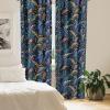Ambesonne Floral Design Curtains, Tropical Themed Neutral Colors Boho Flowers Vintage with Leafy Art, Window Treatments 2 Panel Set for Living Room Bedroom, Pair of – 28″ x 63″, Dark Coral Pale Grey(Pale Orange Teal and Green)