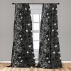 Ambesonne Floral Design Curtains, Tropical Themed Neutral Colors Boho Flowers Vintage with Leafy Art, Window Treatments 2 Panel Set for Living Room Bedroom, Pair of – 28″ x 63″, Dark Coral Pale Grey(Pale Grey Charcoal)