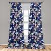 Ambesonne Floral Design Curtains, Tropical Themed Neutral Colors Boho Flowers Vintage with Leafy Art, Window Treatments 2 Panel Set for Living Room Bedroom, Pair of – 28″ x 63″, Dark Coral Pale Grey(Dark Coral and Petrol Blue)