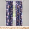 Ambesonne Floral Design Curtains, Tropical Themed Neutral Colors Boho Flowers Vintage with Leafy Art, Window Treatments 2 Panel Set for Living Room Bedroom, Pair of – 28″ x 63″, Dark Coral Pale Grey(Quartz Pastel Pink)