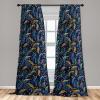 Ambesonne Floral Design Curtains, Tropical Themed Neutral Colors Boho Flowers Vintage with Leafy Art, Window Treatments 2 Panel Set for Living Room Bedroom, Pair of – 28″ x 63″, Dark Coral Pale Grey(Pale Orange Teal and Green)