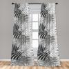 Ambesonne Floral Design Curtains, Tropical Themed Neutral Colors Boho Flowers Vintage with Leafy Art, Window Treatments 2 Panel Set for Living Room Bedroom, Pair of – 28″ x 63″, Dark Coral Pale Grey(Grey and White)