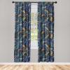 Ambesonne Floral Design Curtains, Tropical Themed Neutral Colors Boho Flowers Vintage with Leafy Art, Window Treatments 2 Panel Set for Living Room Bedroom, Pair of – 28″ x 63″, Dark Coral Pale Grey(Pale Orange Teal and Green)