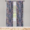 Ambesonne Floral Design Curtains, Tropical Themed Neutral Colors Boho Flowers Vintage with Leafy Art, Window Treatments 2 Panel Set for Living Room Bedroom, Pair of – 28″ x 63″, Dark Coral Pale Grey(Pale Caramel and Lavender)