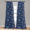 Ambesonne Floral Design Curtains, Tropical Themed Neutral Colors Boho Flowers Vintage with Leafy Art, Window Treatments 2 Panel Set for Living Room Bedroom, Pair of – 28″ x 63″, Dark Coral Pale Grey(Turquoise Dark Lavender)