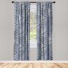 Ambesonne Floral Design Curtains, Tropical Themed Neutral Colors Boho Flowers Vintage with Leafy Art, Window Treatments 2 Panel Set for Living Room Bedroom, Pair of – 28″ x 63″, Dark Coral Pale Grey(Dark Ceil Blue and Marigold)