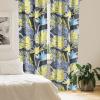 Ambesonne Floral Design Curtains, Tropical Themed Neutral Colors Boho Flowers Vintage with Leafy Art, Window Treatments 2 Panel Set for Living Room Bedroom, Pair of – 28″ x 63″, Dark Coral Pale Grey(Avocado Green Ceil Blue)