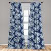 Ambesonne Floral Design Curtains, Tropical Themed Neutral Colors Boho Flowers Vintage with Leafy Art, Window Treatments 2 Panel Set for Living Room Bedroom, Pair of – 28″ x 63″, Dark Coral Pale Grey(Pale Slate Blue and Teal)
